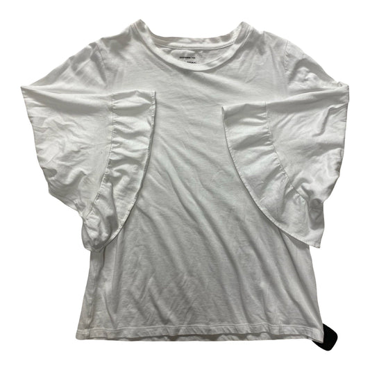 Top 3/4 Sleeve By Banana Republic In White, Size:S