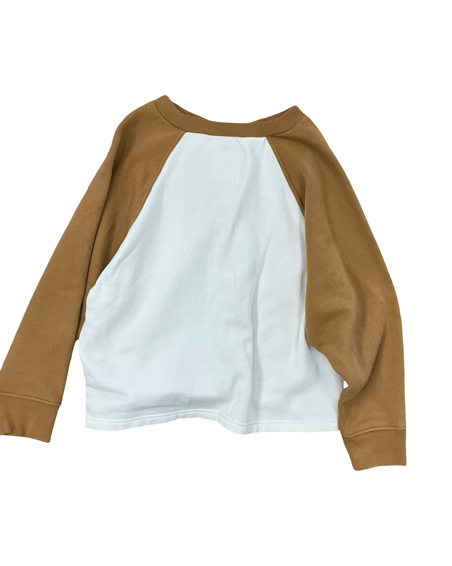 Sweatshirt Crewneck By Madewell In Cream & Tan, Size:S
