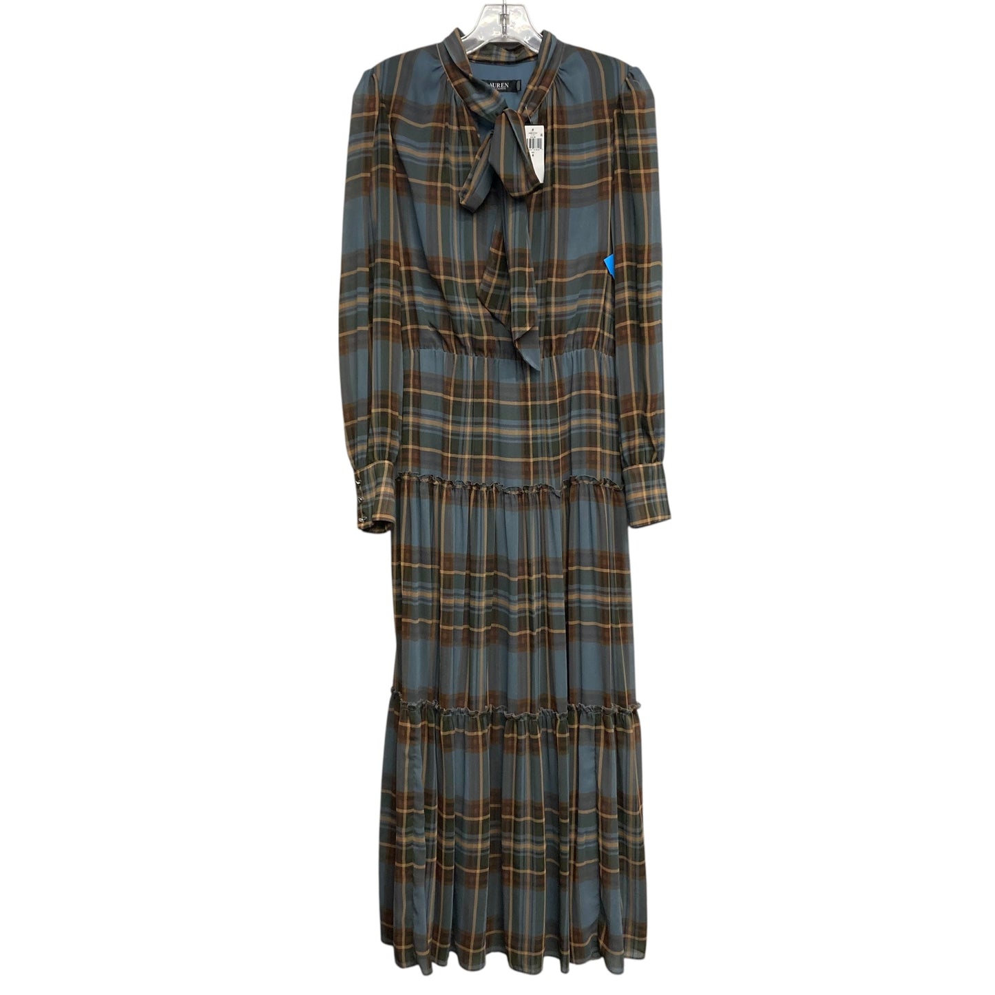 Dress Casual Maxi By Lauren By Ralph Lauren In Plaid Pattern, Size:Xs