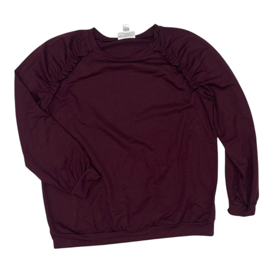 Mat Top Ls By Motherhood In Maroon, Size:M