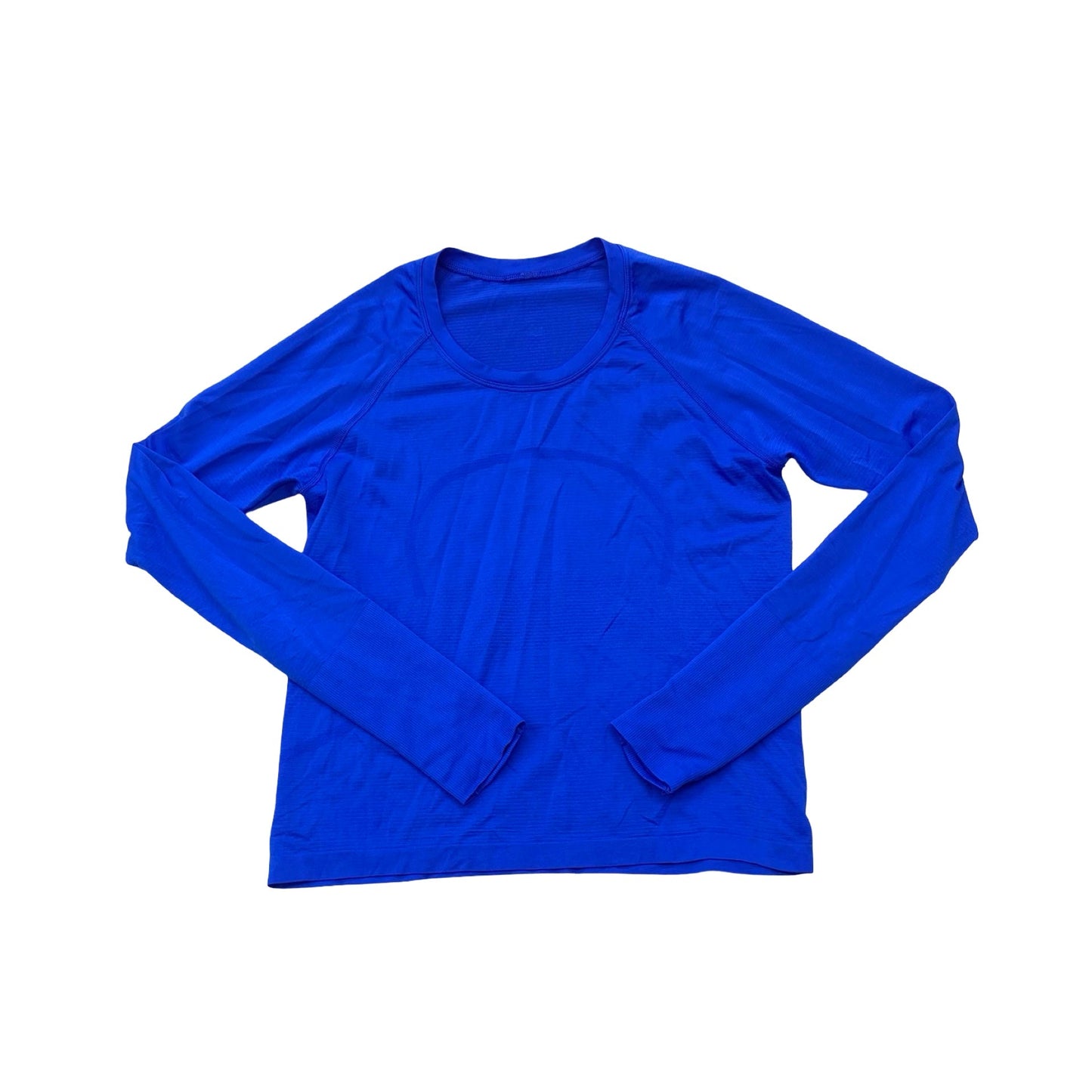 Athletic Top Ls Crewneck By Lululemon In Blue, Size:10