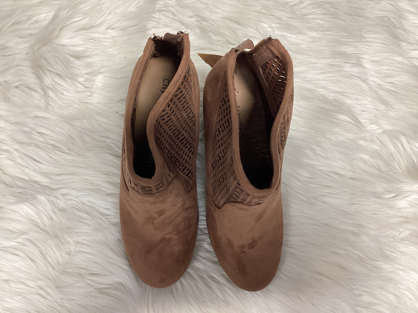 Boots Ankle Heels By City Classified In Brown, Size:10