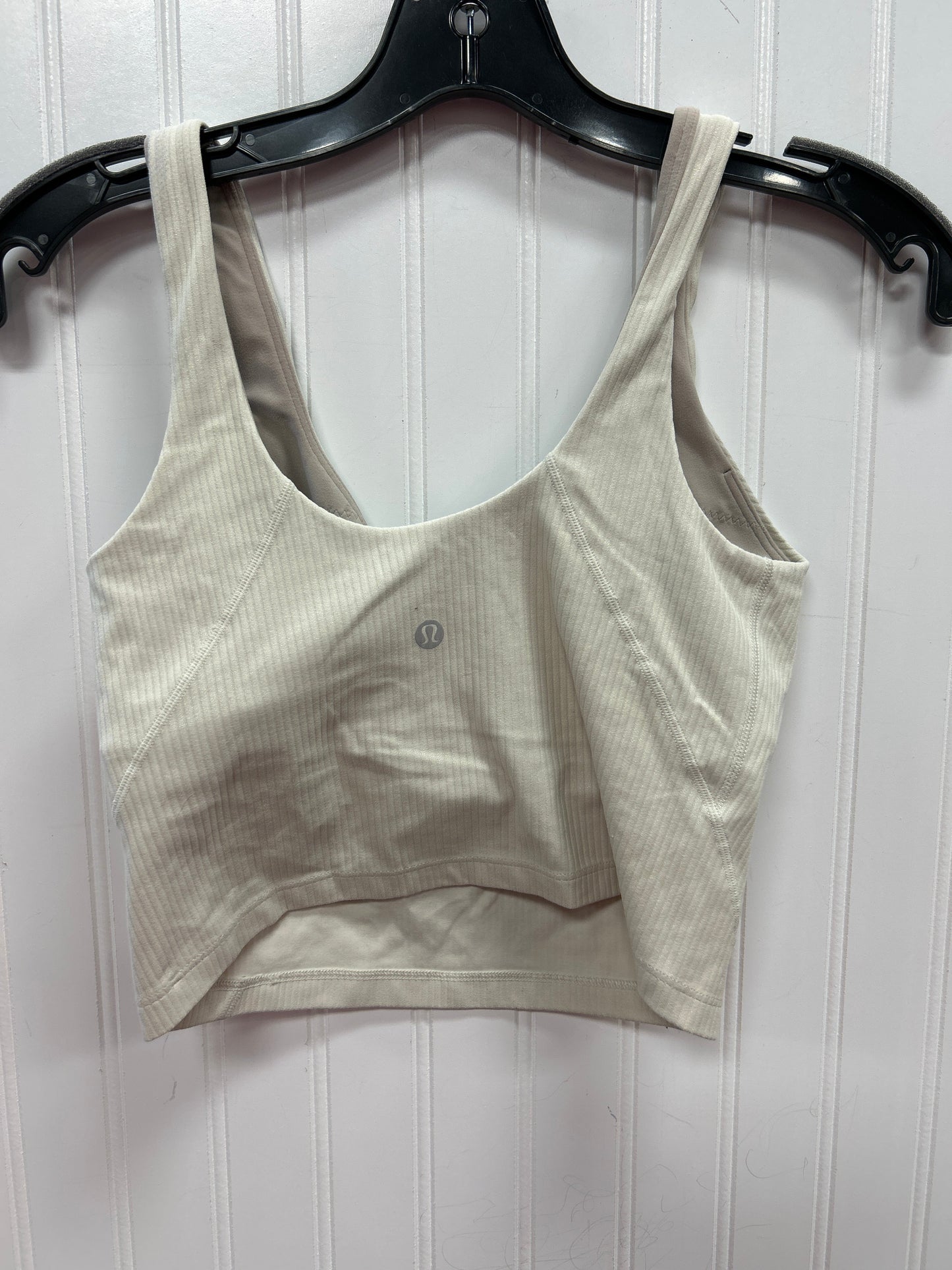 Athletic Tank Top By Lululemon In Cream, Size:4