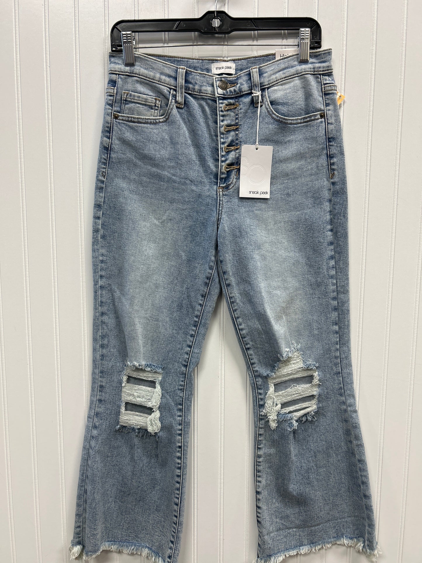 Jeans Flared By Sneak Peek In Blue Denim, Size:4
