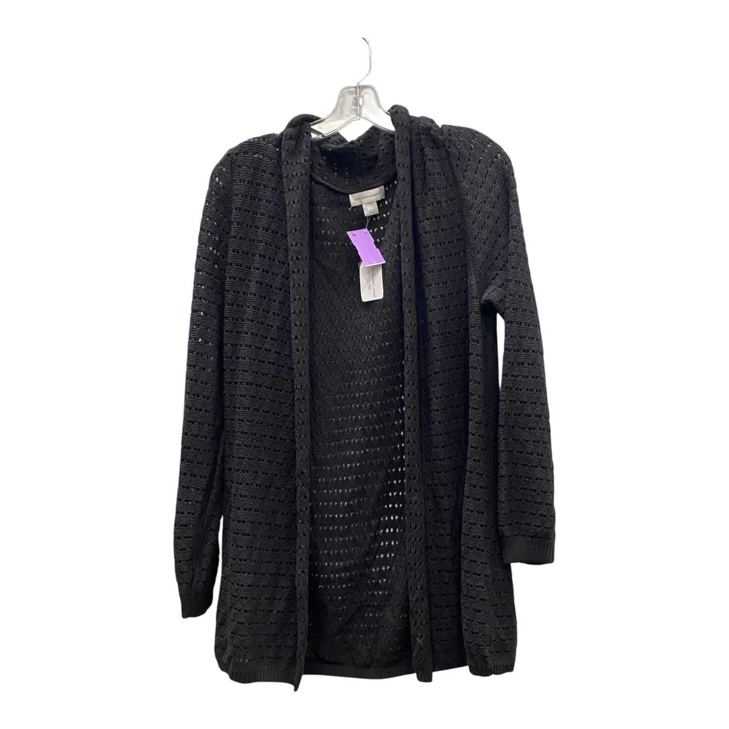 Sweater Cardigan By Christopher And Banks In Black, Size:L