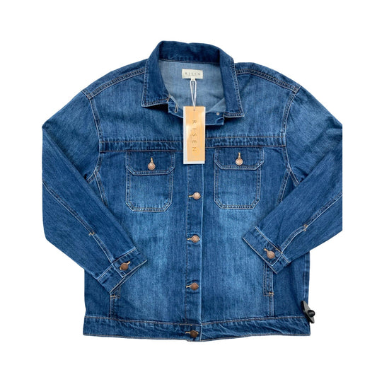 Jacket Denim By Risen In Blue Denim, Size:M