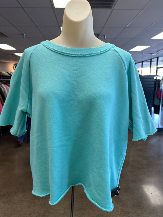 Top Ss By Eileen Fisher In Aqua, Size:M