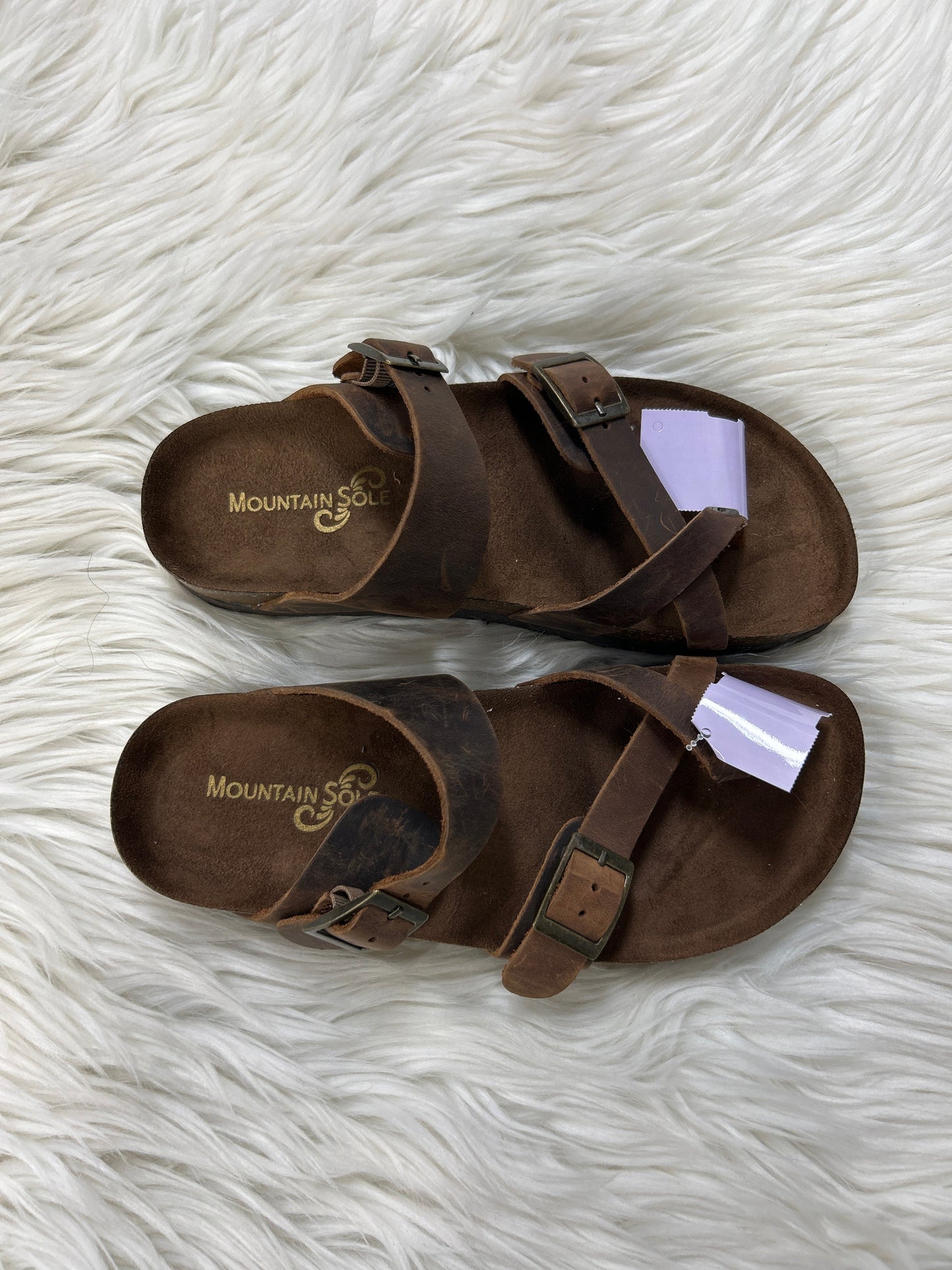 Sandals Flats By Cmc In Brown, Size:7