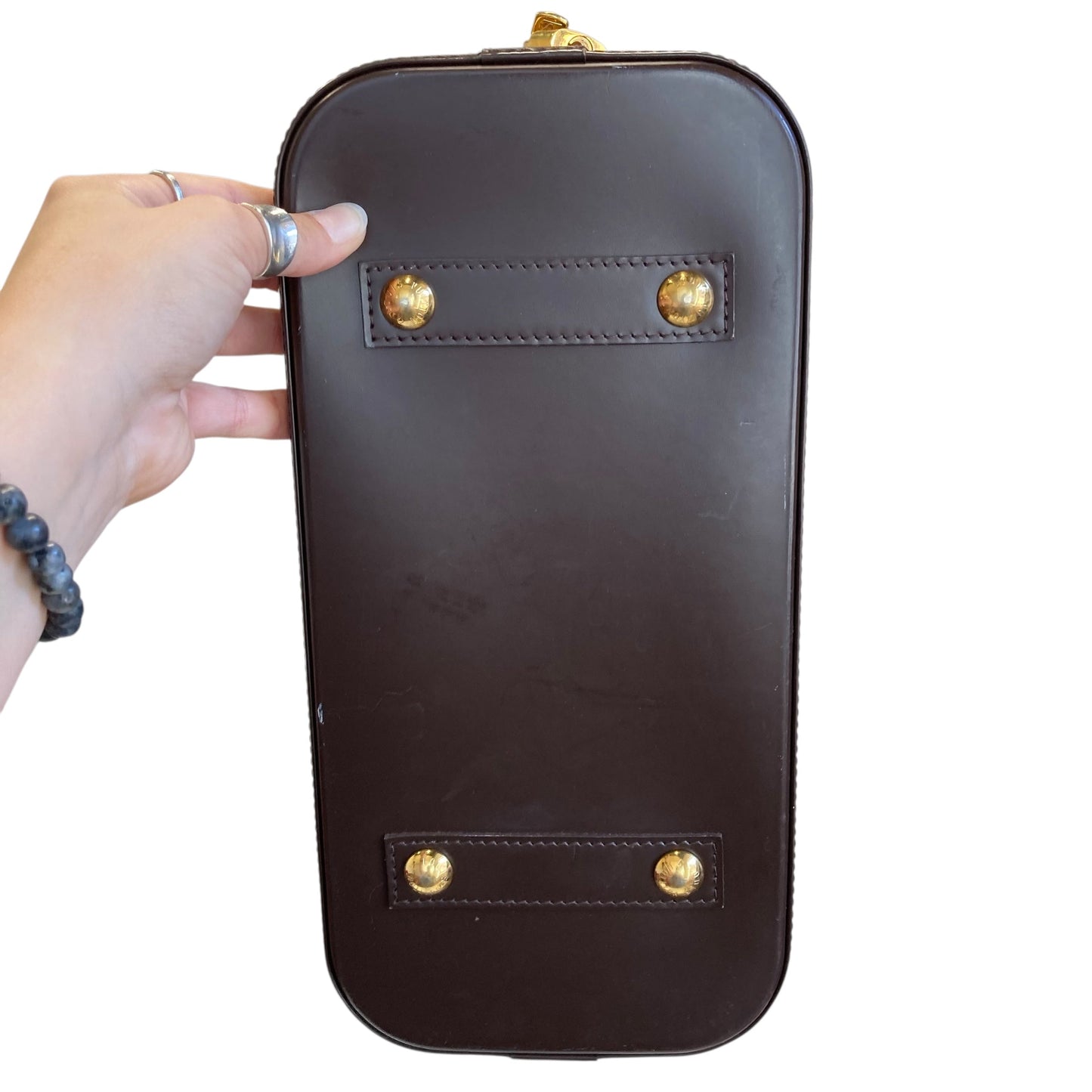 Handbag Luxury Designer By Louis Vuitton In Brown, Size:Medium