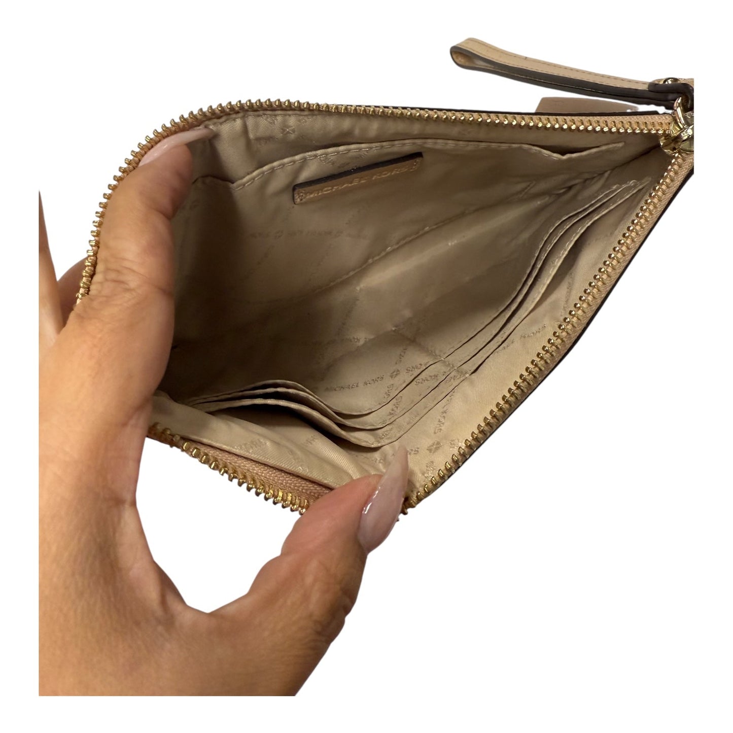 Wristlet By Michael By Michael Kors In Peach, Size:Medium