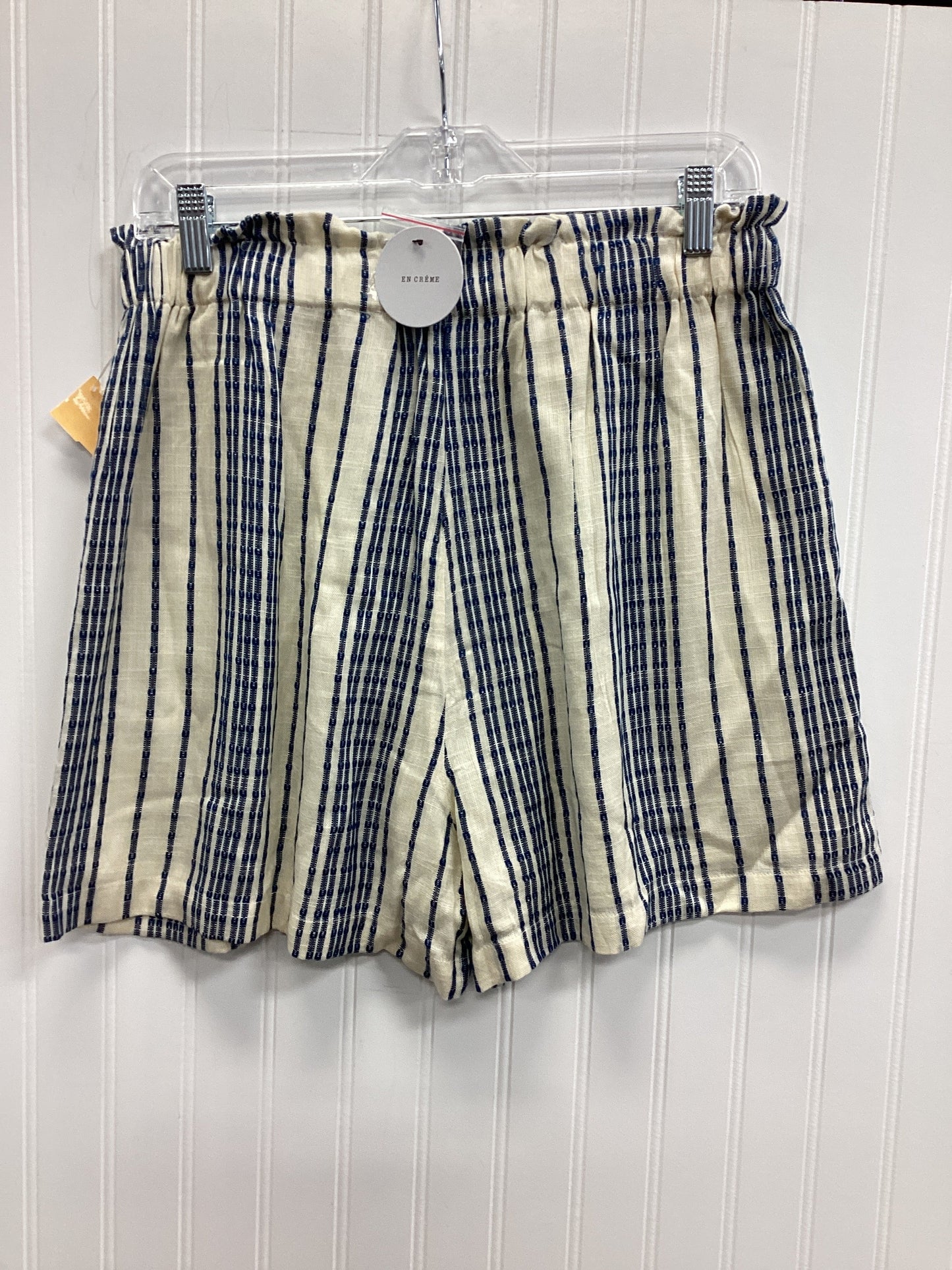 Shorts By En Creme In Blue & Cream, Size:L