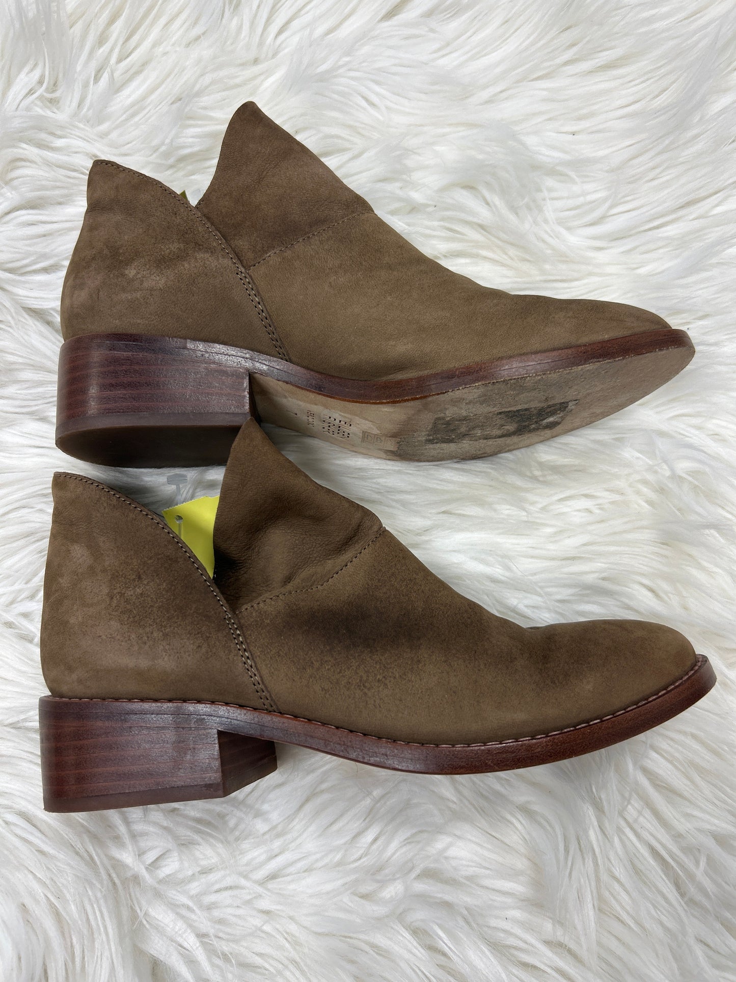 Boots Ankle Heels By Eileen Fisher In Brown, Size:7