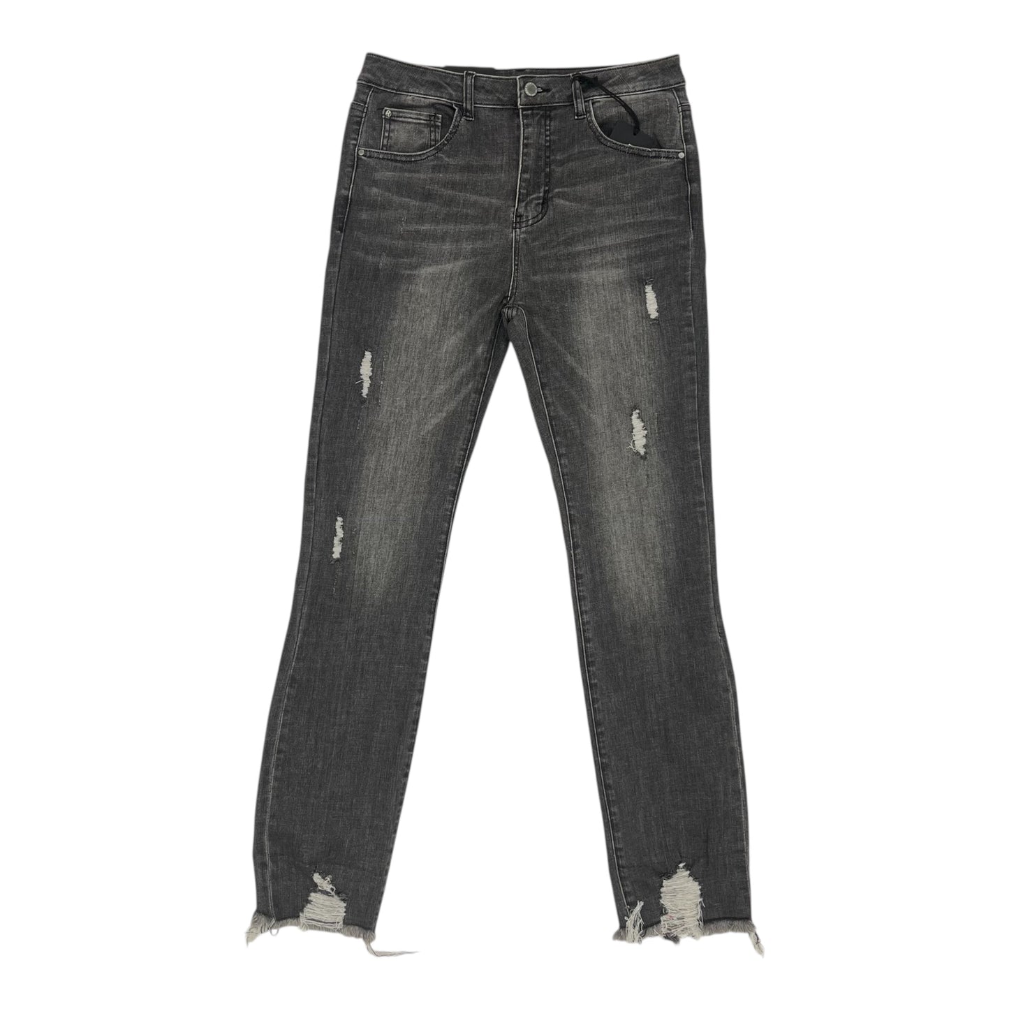 Jeans Skinny By Risen In Black Denim, Size:8