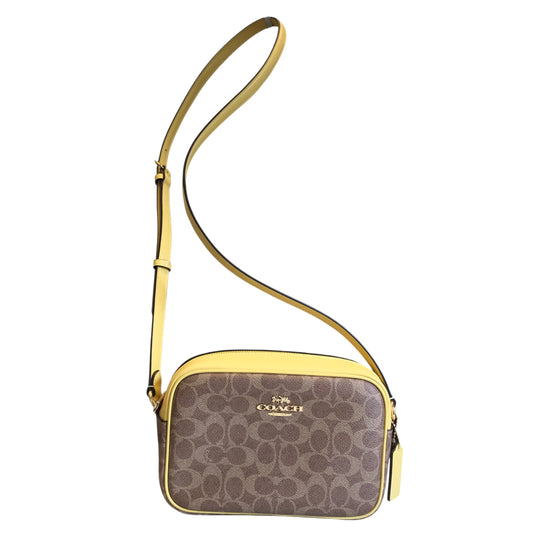 Crossbody Designer By Coach In Tan, Size:Medium