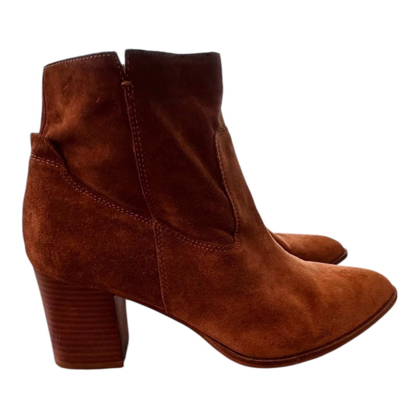 Boots Ankle Heels By Franco Sarto In Brown, Size:9.5