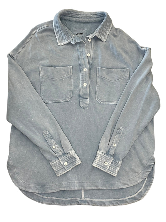 Jacket Shirt By Aerie In Blue, Size:M