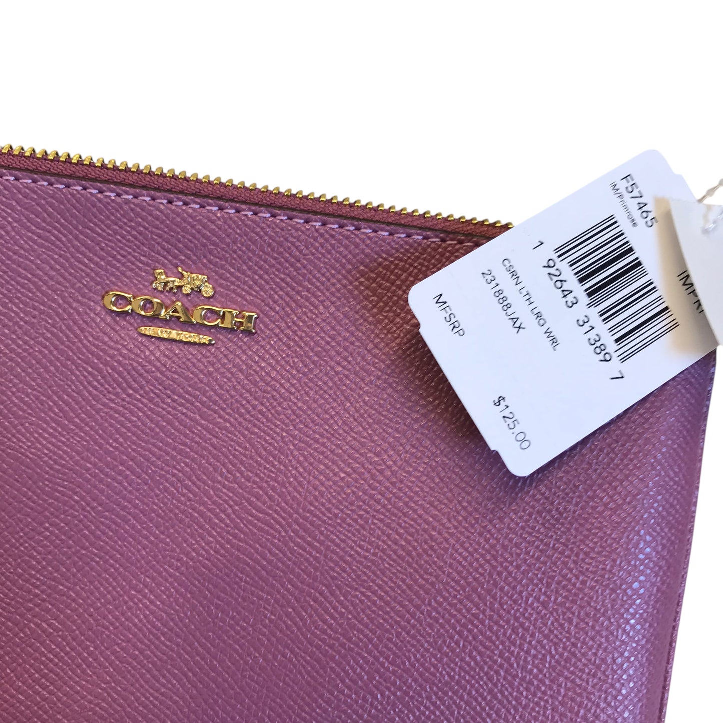 Wristlet Designer By Coach In Purple, Size:Large
