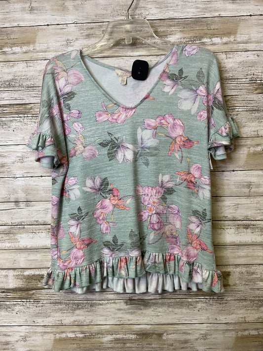 Top Ss By Cupio In Green & Pink, Size:S