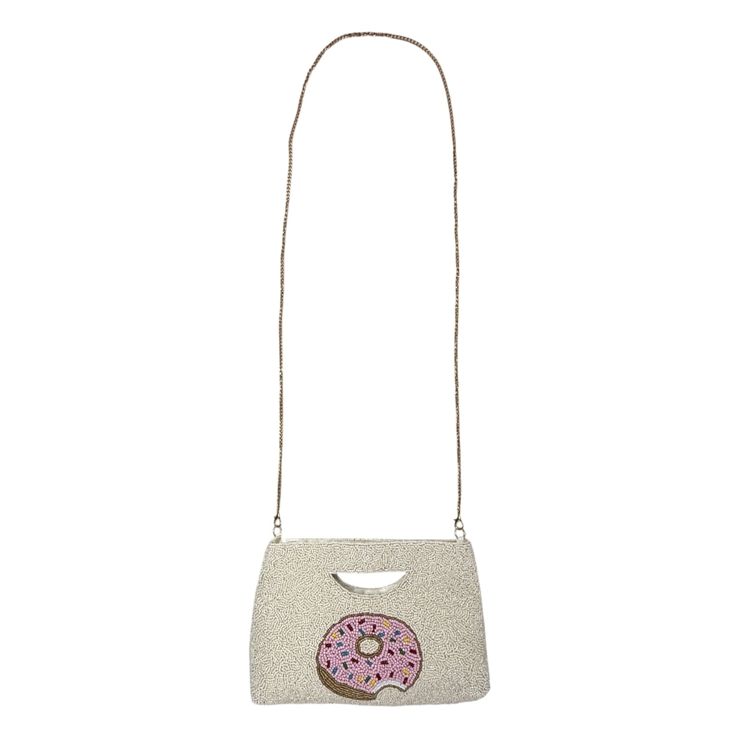 Beaded Donut Clutch Evening Bag  By Rachel Zoe, Size: Small