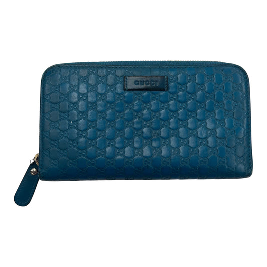 Wallet Luxury Designer By Gucci In Teal, Size:Medium