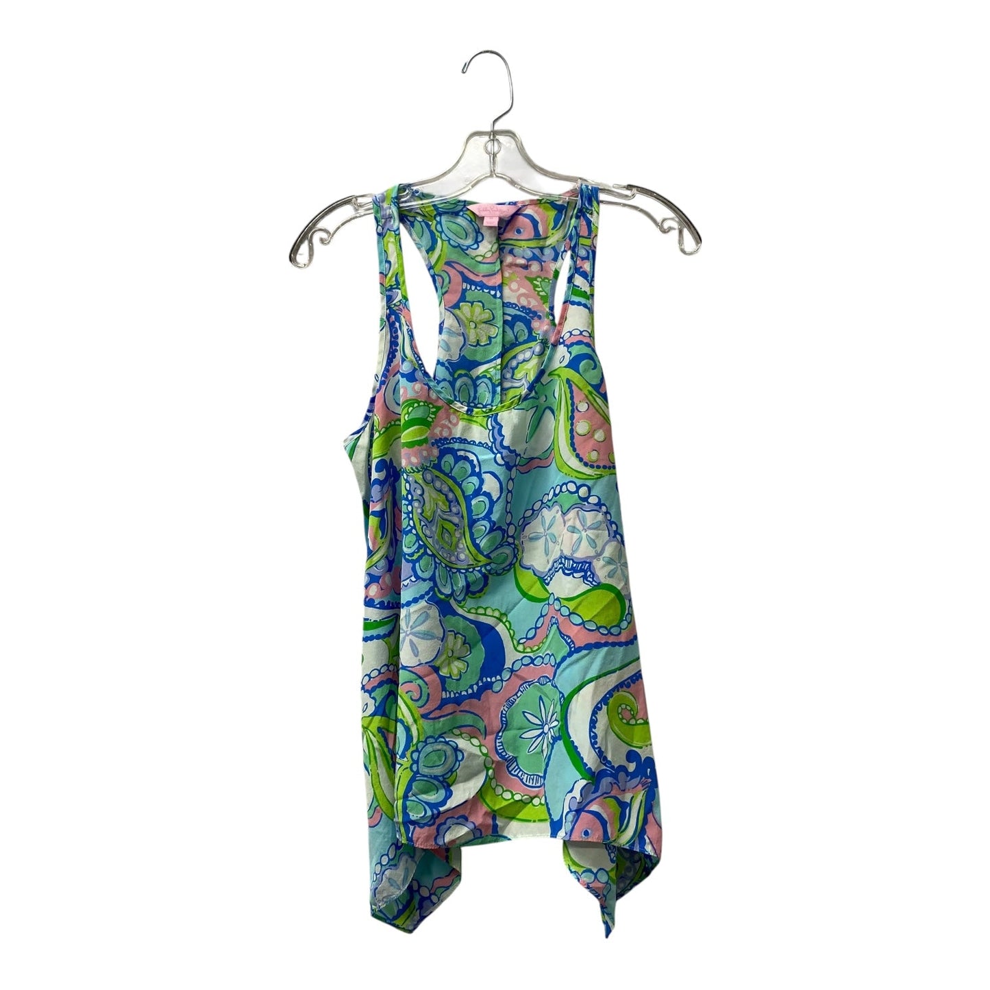 Top Sleeveless Designer By Lilly Pulitzer In Blue & Green, Size:M