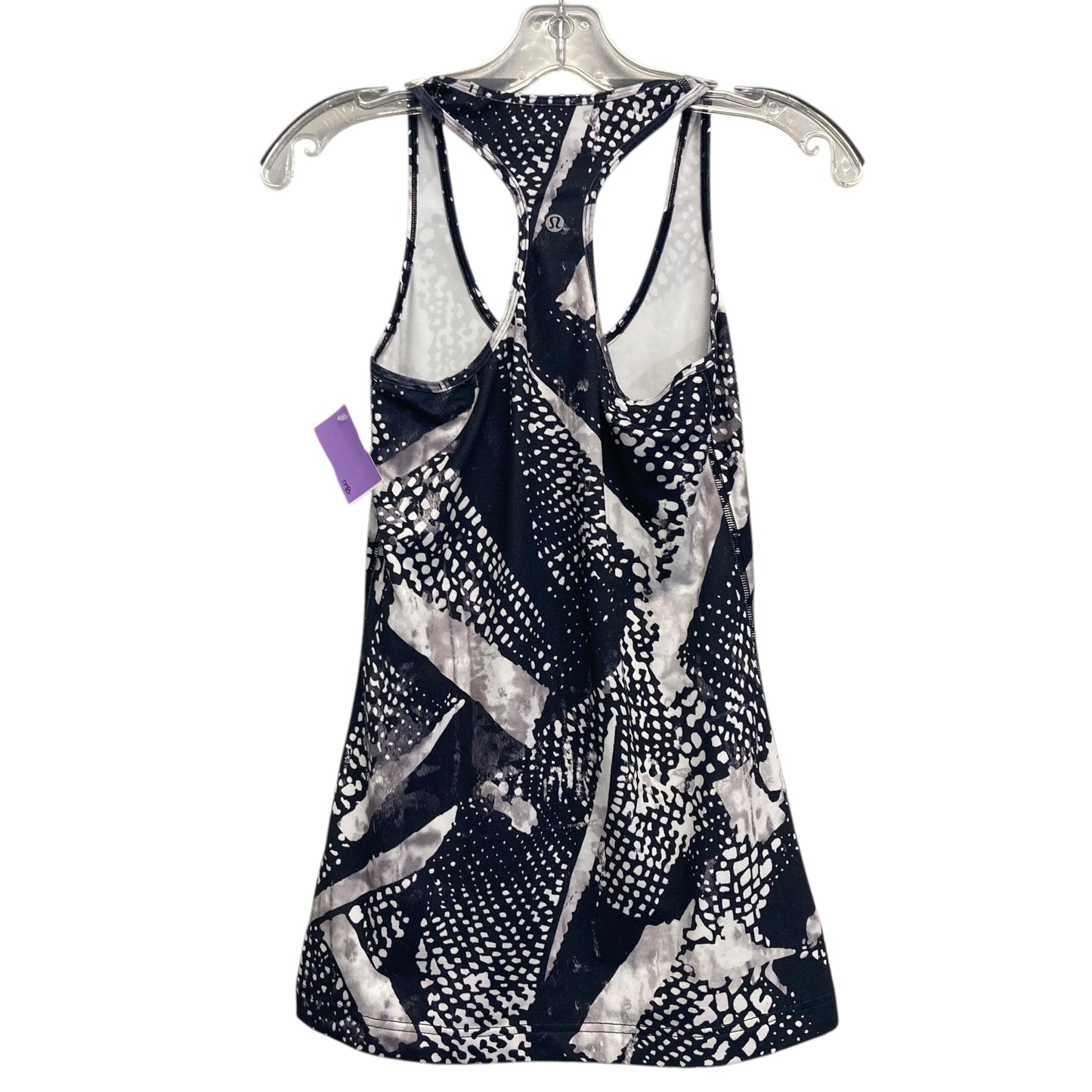 Athletic Tank Top By Lululemon In Black & White, Size:Xs