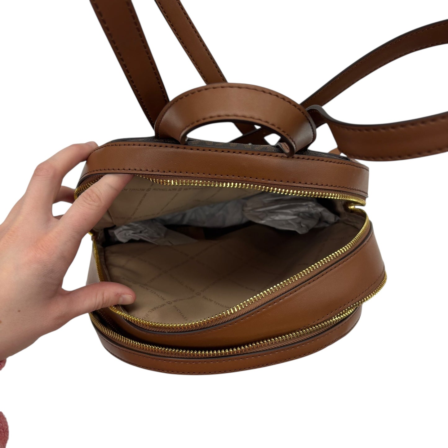 Backpack Designer By Michael Kors In Brown, Size:Medium