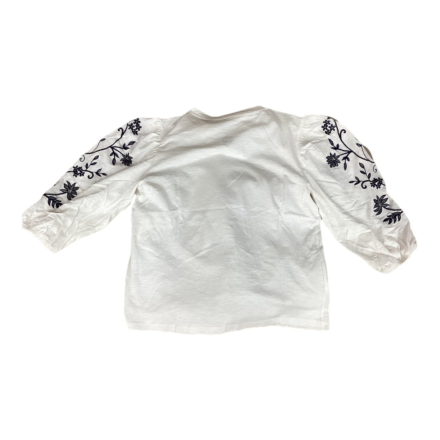 Top 3/4 Sleeve By St Johns Bay In Blue & White, Size:Xlp