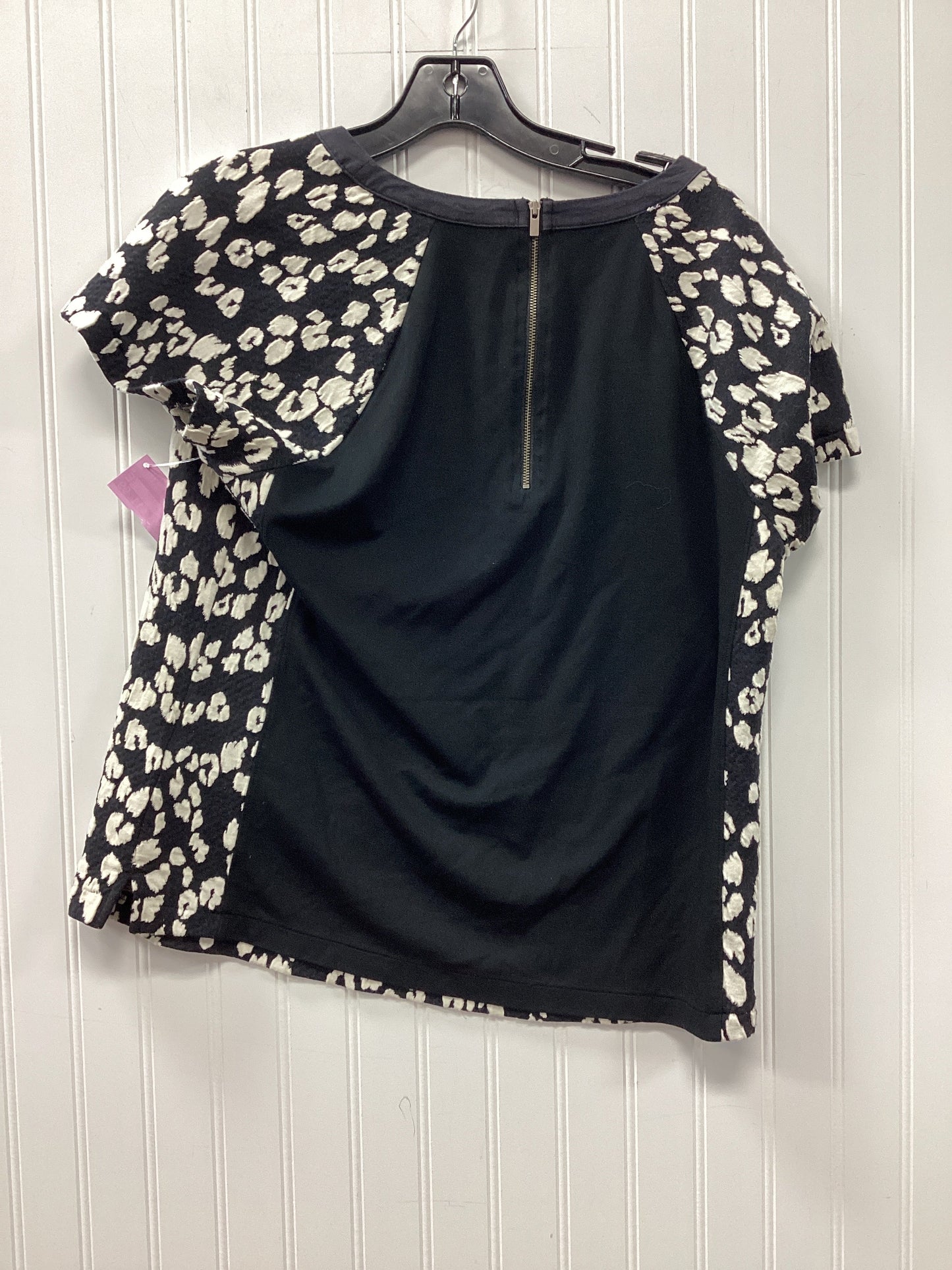 Top Ss By Banana Republic In Black & Cream, Size:L