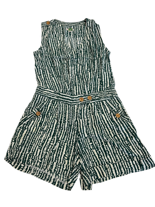 Romper By Anthropologie In Green & White, Size:S
