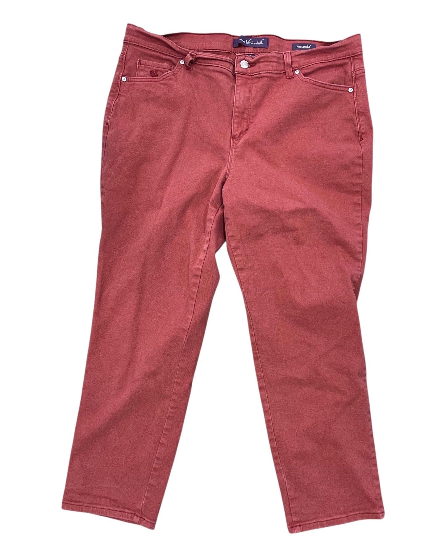 Pants Chinos & Khakis By Gloria Vanderbilt In Orange, Size:1X