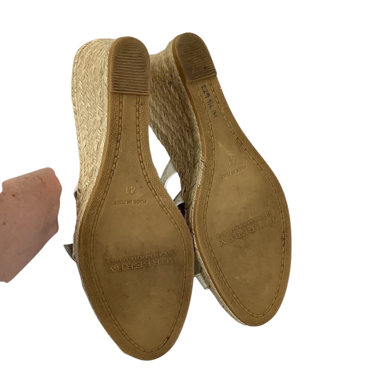 Shoes Luxury Designer By Luxury Designer In White, Size: 10.5 (41)