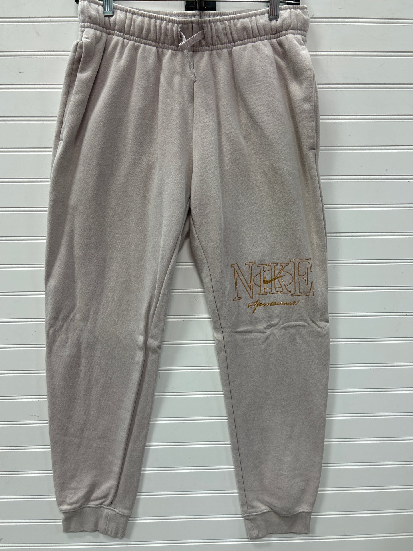 Athletic Pants By Nike Apparel In Tan, Size:M