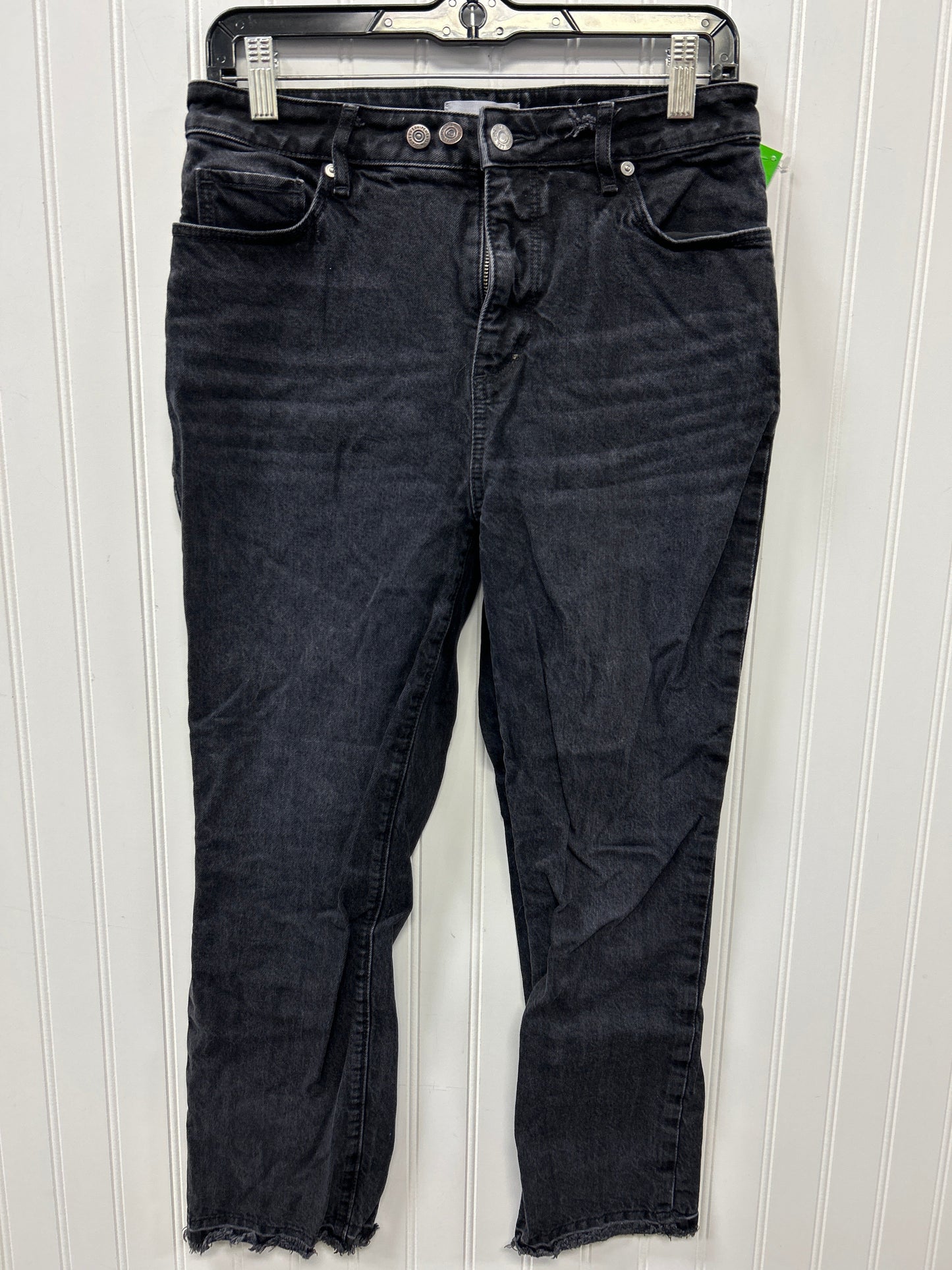 Jeans Straight By Loft In Black Denim, Size:4