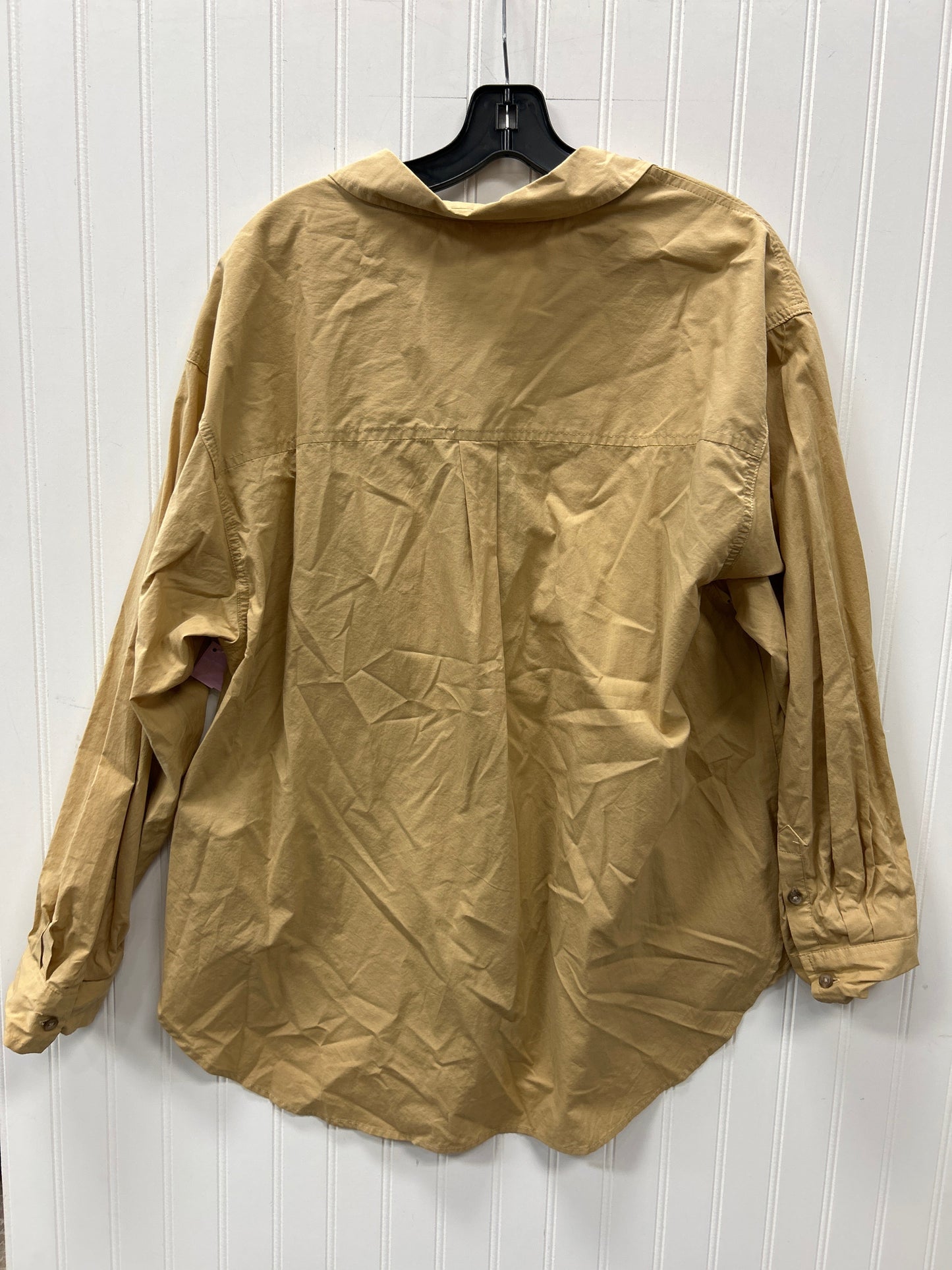 Blouse Ls By Universal Thread In Tan, Size:1X
