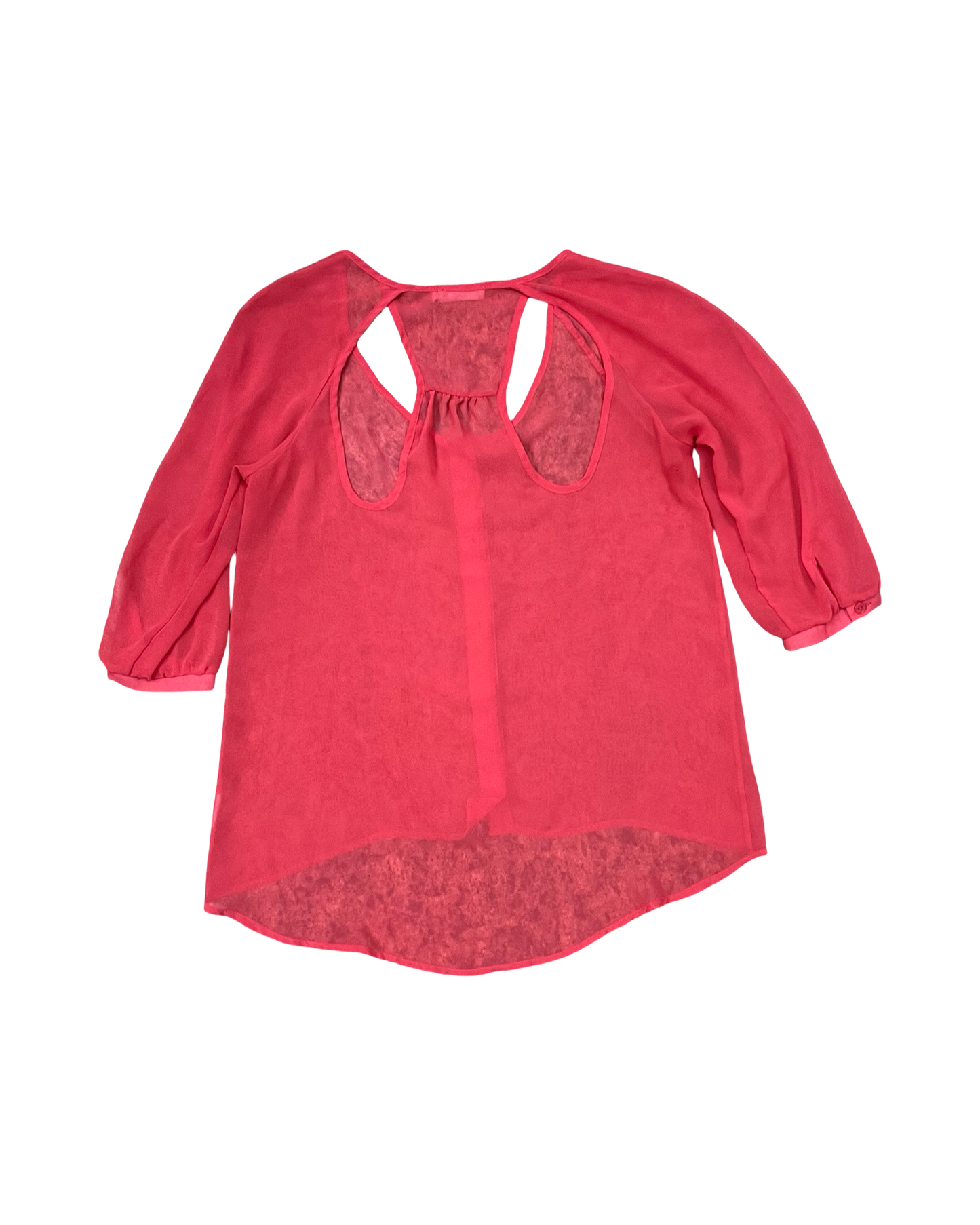 Top 3/4 Sleeve By Lush In Coral, Size:S