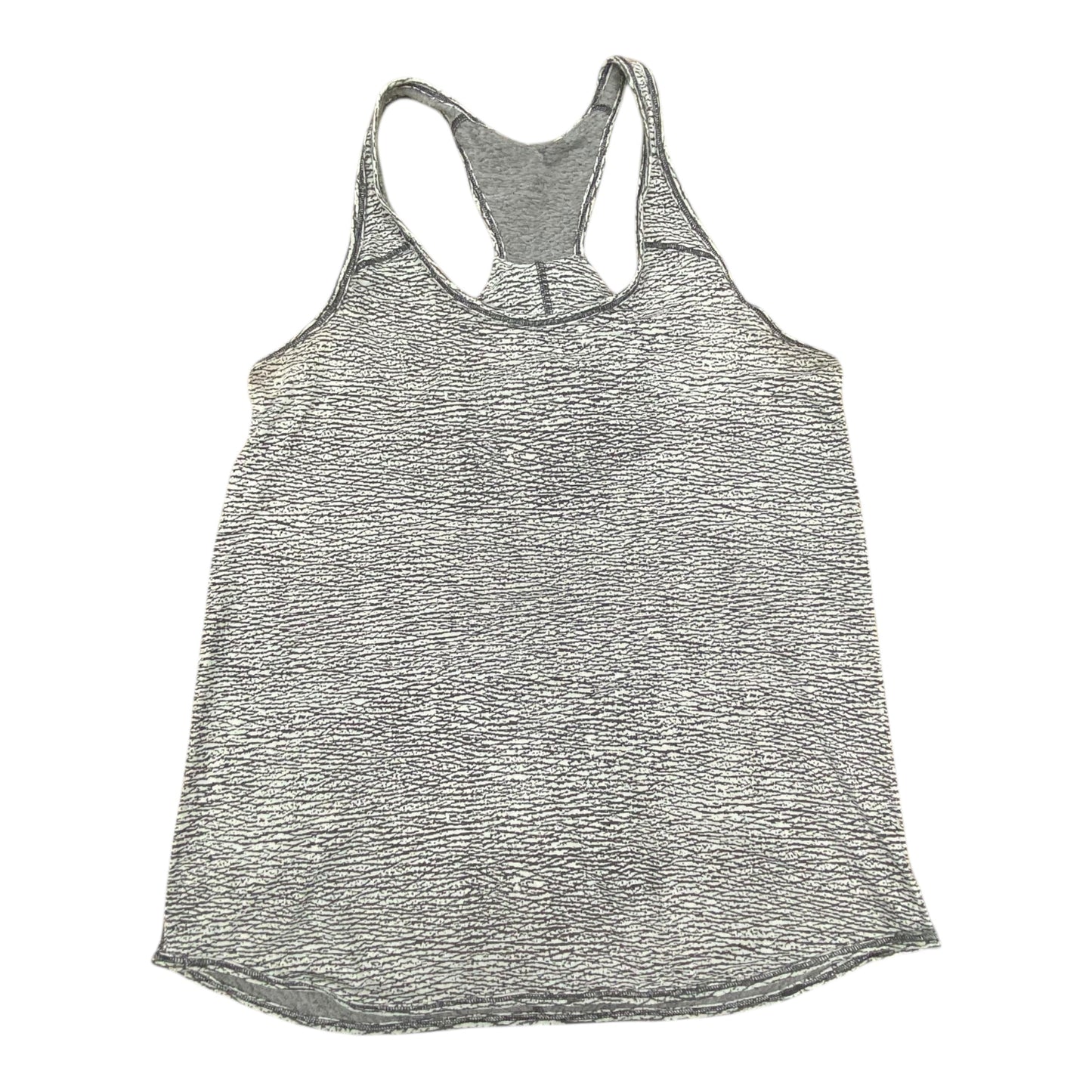 Athletic Tank Top By Lululemon In Grey & White, Size:S