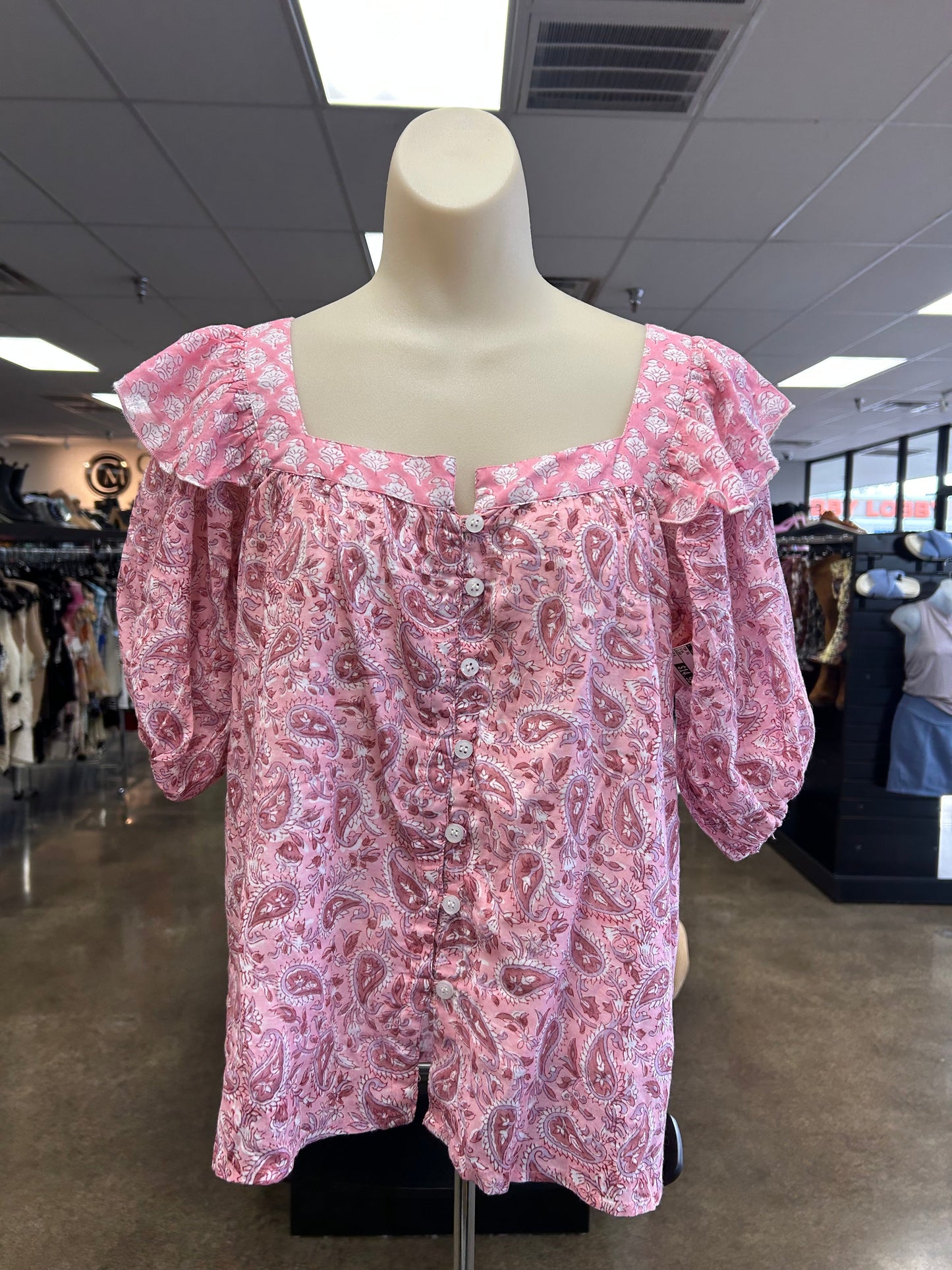 Top Ss By Clothes Mentor In Pink, Size:S