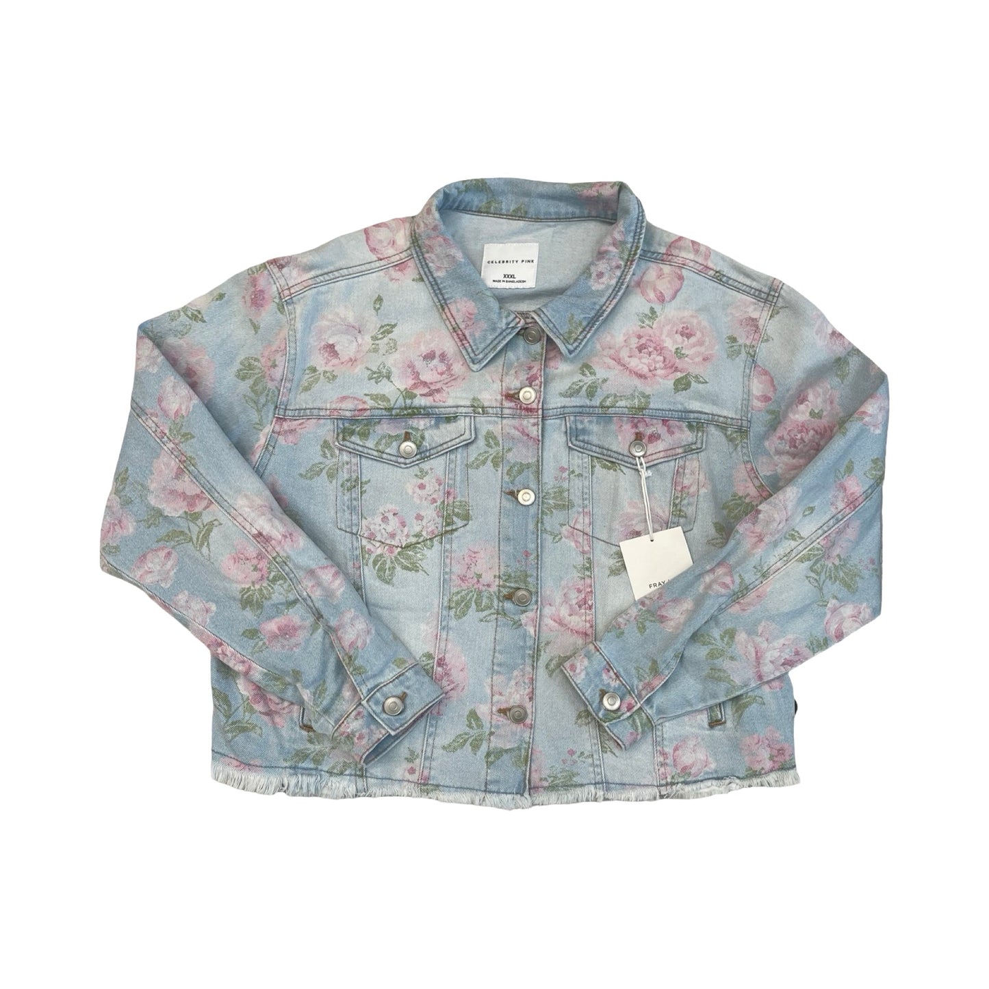 Jacket Denim By Celebrity Pink In Multi, Size:2X