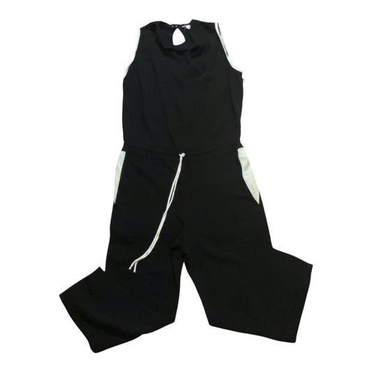 Jumpsuit Designer By Helmut Lang In Black & White, Size:4