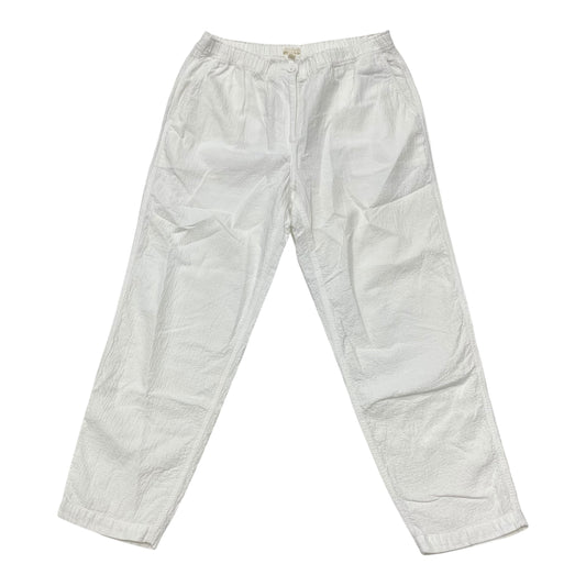 Pants Designer By Eileen Fisher In White, Size:M