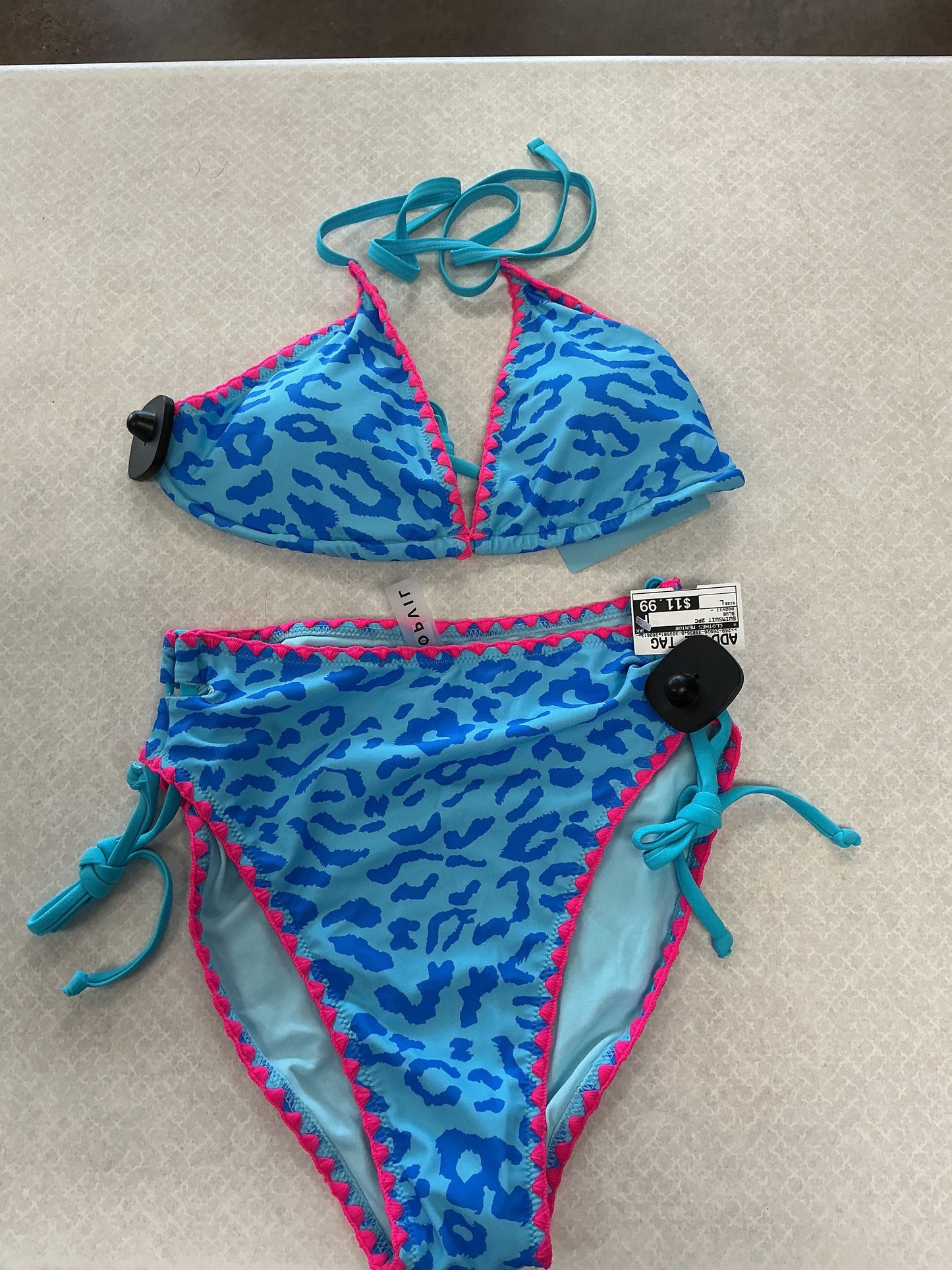 Swimsuit 2Pc By Clothes Mentor In Blue, Size:L