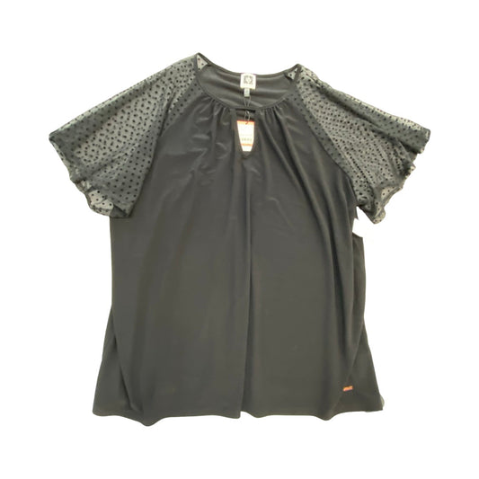 Top Ss By Anne Klein In Black, Size:3X
