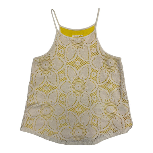 Top Sleeveless By Anthropologie In White & Yellow, Size:Xs