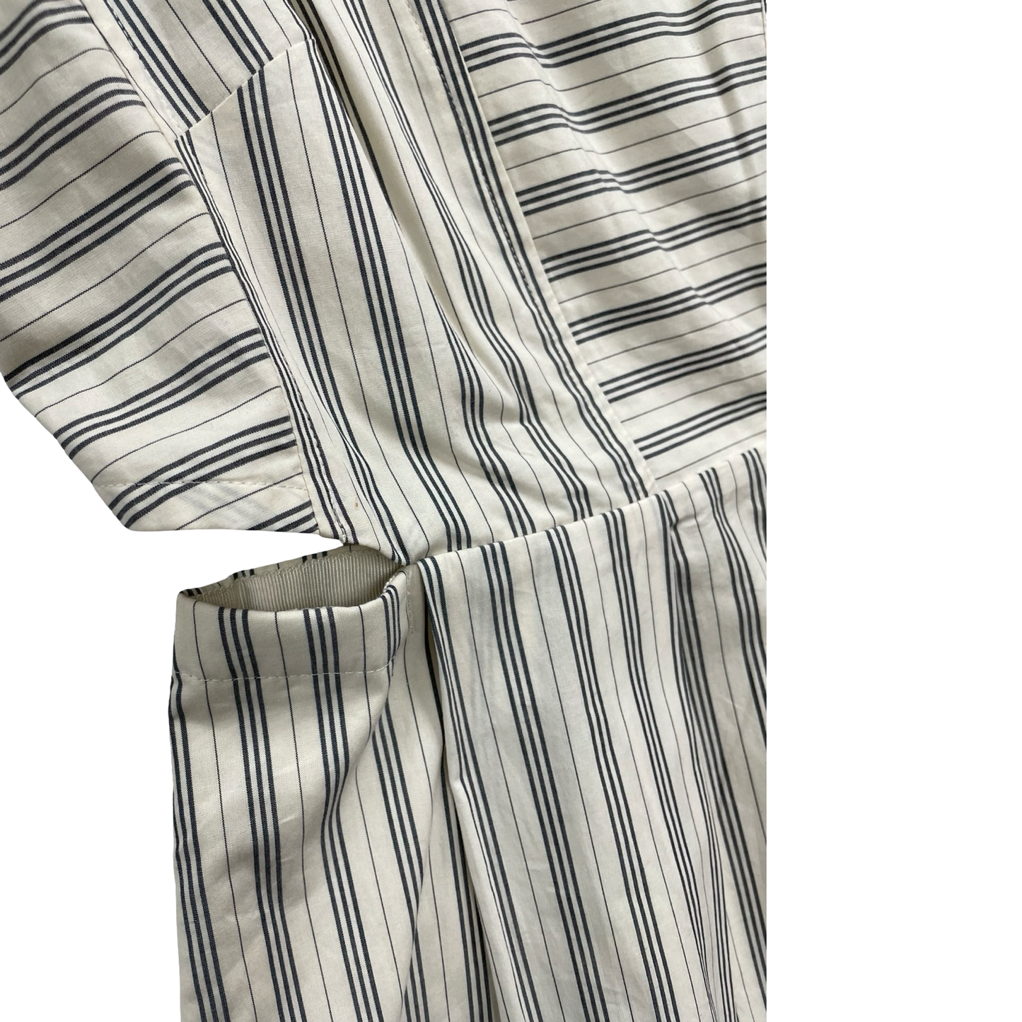 Dress Casual Midi By Madewell In Striped Pattern, Size:4