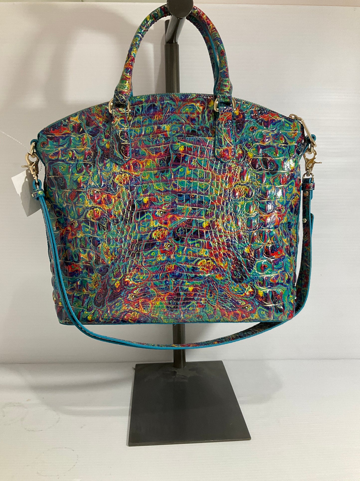 Crossbody Designer By Brahmin In Teal, Size:Medium