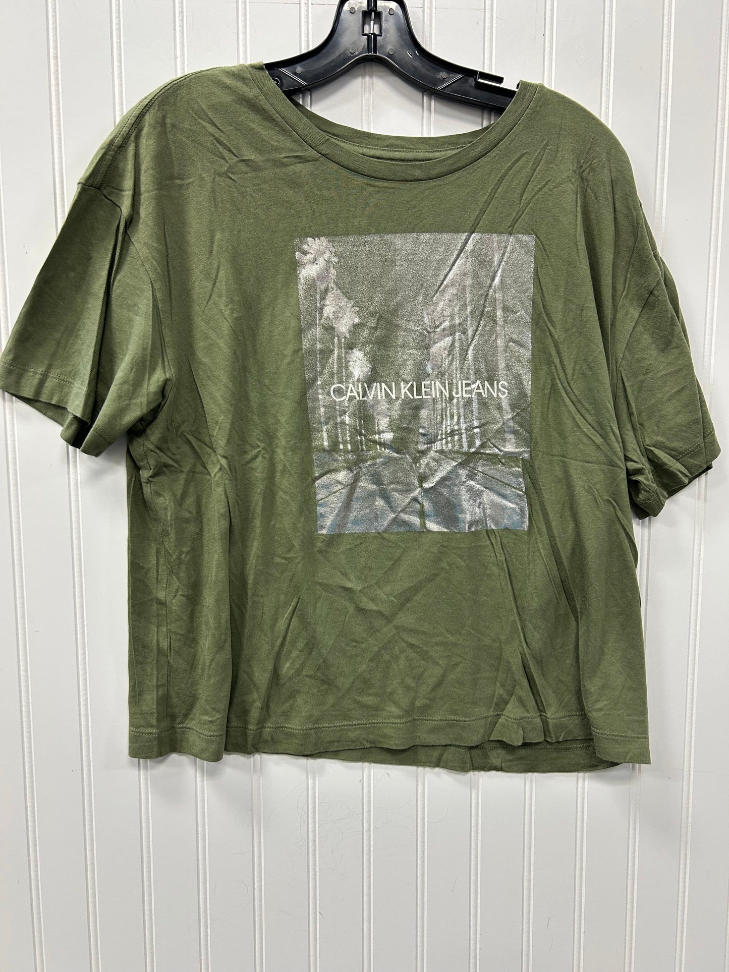 Top Ss By Calvin Klein In Green, Size:L