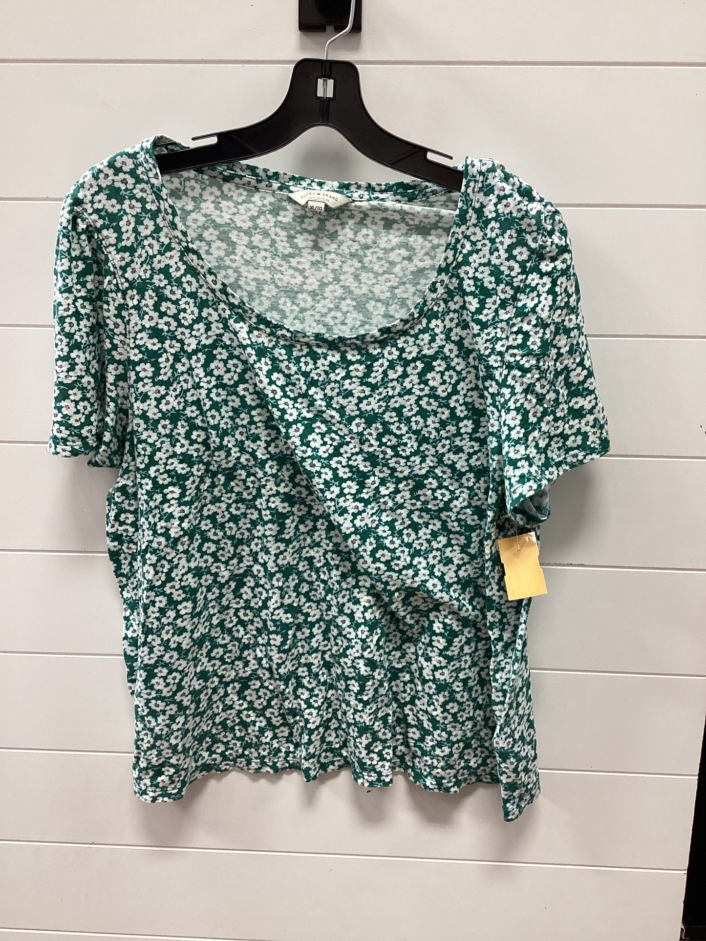 Top Ss By Lucky Brand In Green & White, Size:Xl