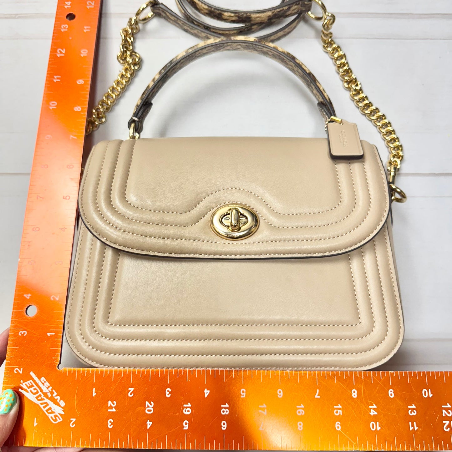 Handbag Designer By Coach, Size: Small