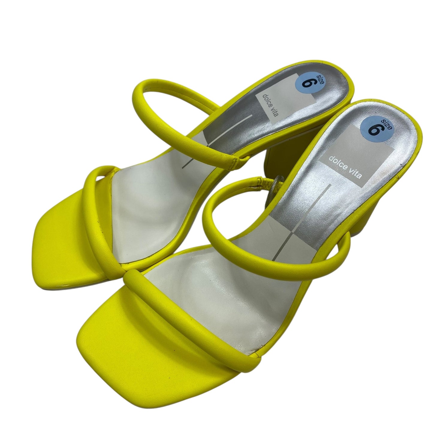 Sandals Heels Block By Dolce Vita In Yellow, Size:6